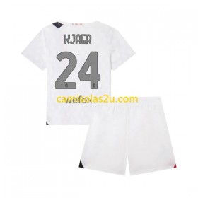 Camisolas de futebol AC Milan Simon Kjaer 24 Criança Equipamento Alternativa 2023/24 Manga Curta